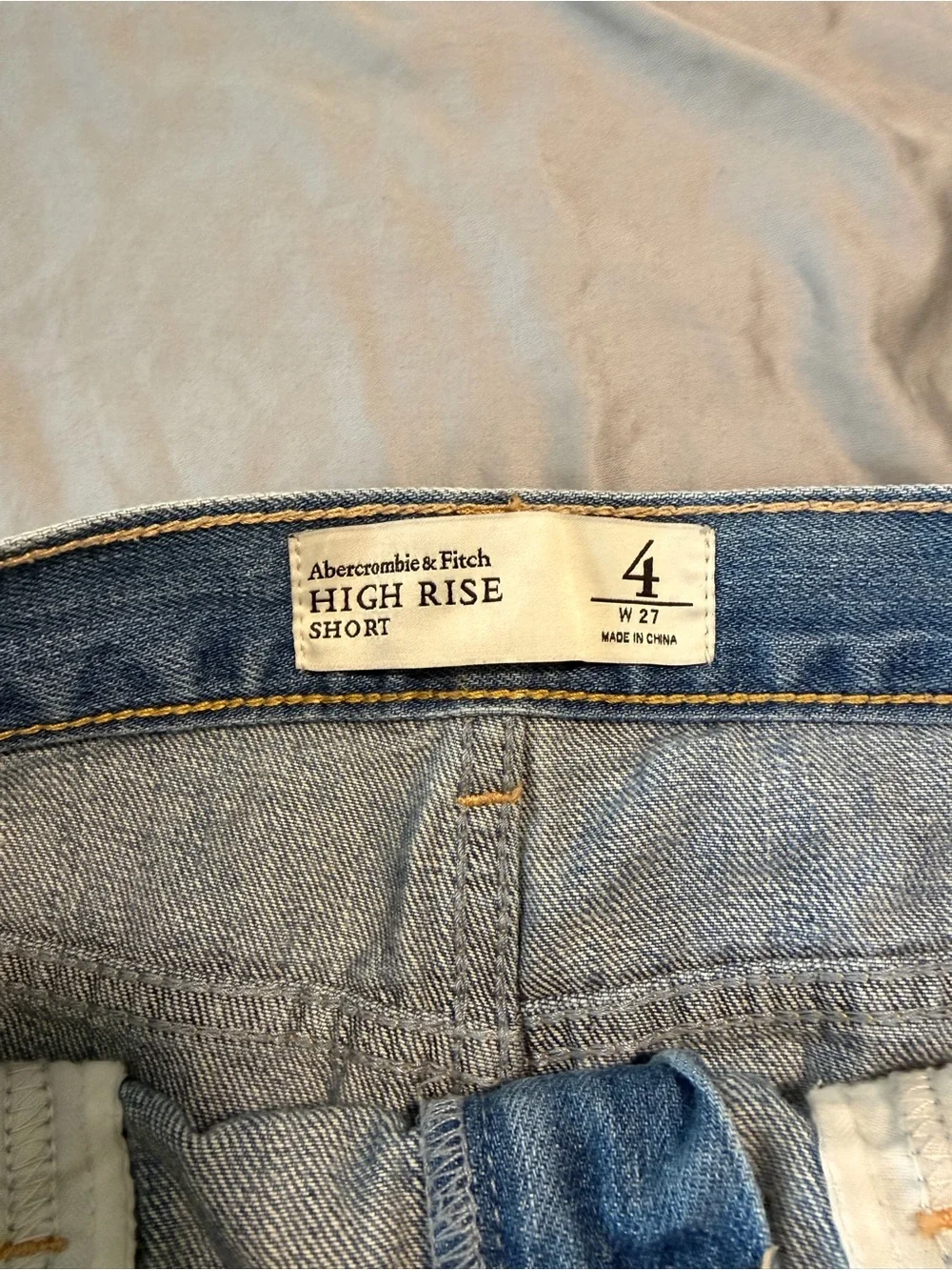 Abercrombie & Fitch Light Blue Distressed Denim Jean Shorts